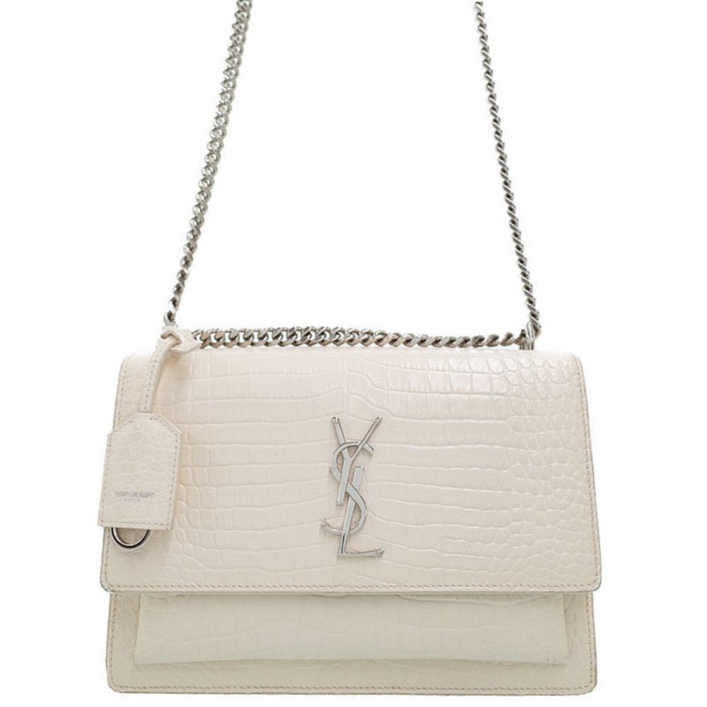 Saint Laurent Paris Sunset Medium Shoulder Bag White